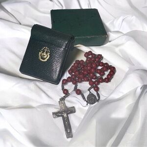 Antique Rosewood Rosary Beads